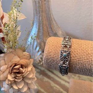 Brighton silver/turquoise bracelet